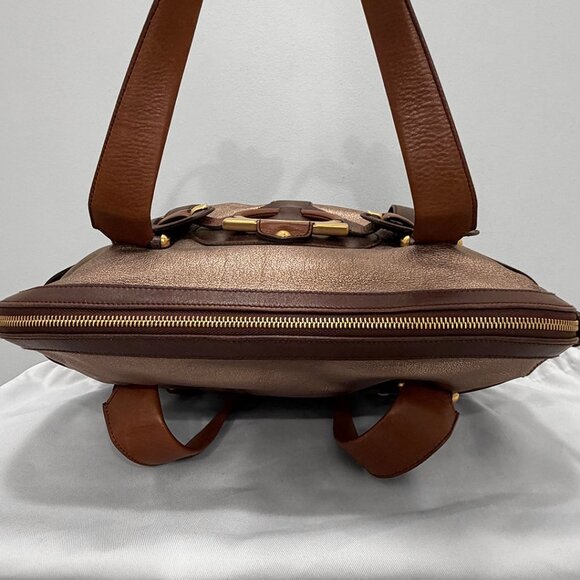 Salvatore Ferragamo Metallic Leather Shoulder Bag - Picture 6 of 8